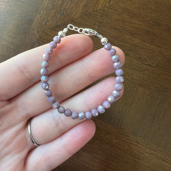 Mauve Round 4mm Bracelet