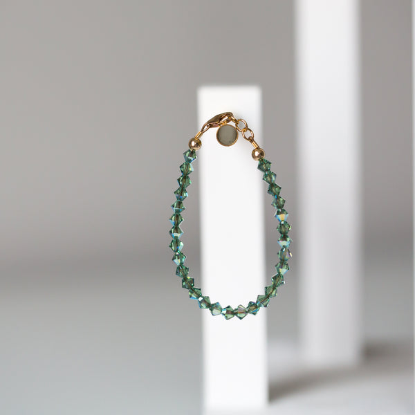 Green Shimmer Crystal Bracelet