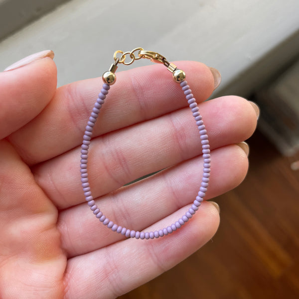 Opaque Lavender 2mm Bracelet
