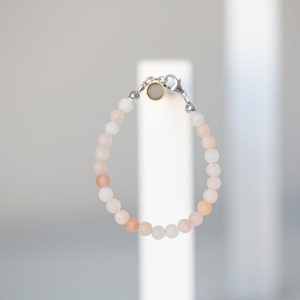 Peachy Pink Stone 4mm Bracelet