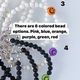 Smiley Face Bracelet - Matte Black