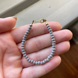 Opaque Gray 4mm Bracelet
