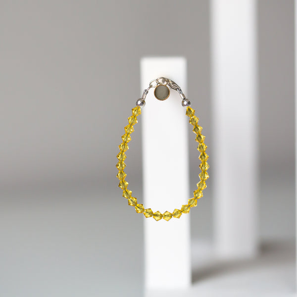 Yellow Pastel Crystal Bracelet