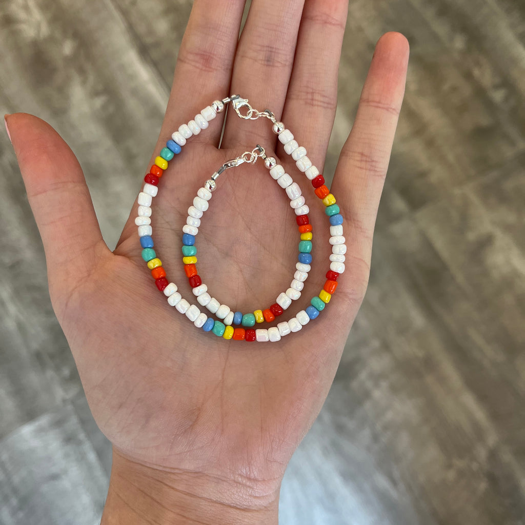Simple Seed Bead Bracelets - Set of 2 | Guatemalan Jewelry | UPAVIM Crafts Black
