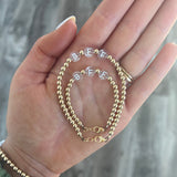 White letters on CLEAR beads WITH metallics between