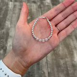 White letters on CLEAR beads WITHOUT metallics between