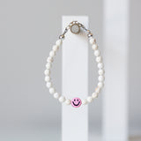 Smiley Face Bracelet - White Turquoise