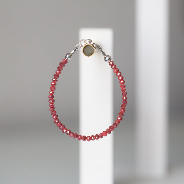Garnet 3mm Bracelet