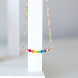 Shimmer Crystal Rainbow Necklace