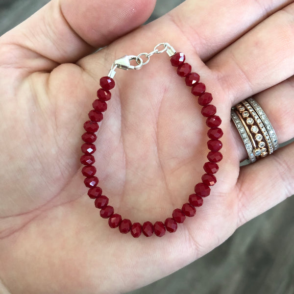 Cherry Red 4mm Bracelet