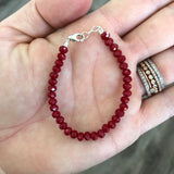 Cherry Red 4mm Bracelet