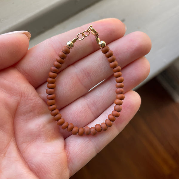 Opaque Rust 4mm Bracelet