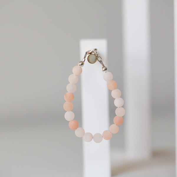Peachy Pink Stone 6mm Bracelet