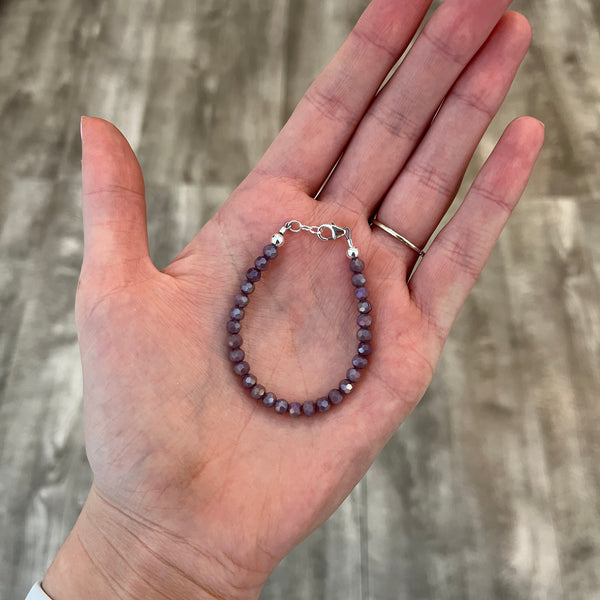 Mauve Round 4mm Bracelet